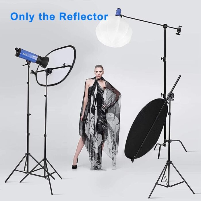 Xria Photography Light Reflector 90 x 120CM Collapsible 7-in-1 Oval Lighting Diffuser Translucent Silver Gold White Black Green Blue with Bag for Photo Studio Video Live Streaming Outdoor - Image 2