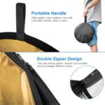Xria Photography Light Reflector 90 x 120CM Collapsible 7-in-1 Oval Lighting Diffuser Translucent Silver Gold White Black Green Blue with Bag for Photo Studio Video Live Streaming Outdoor - Image 6
