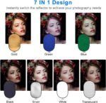Xria Photography Light Reflector 90 x 120CM Collapsible 7-in-1 Oval Lighting Diffuser Translucent Silver Gold White Black Green Blue with Bag for Photo Studio Video Live Streaming Outdoor - Image 5